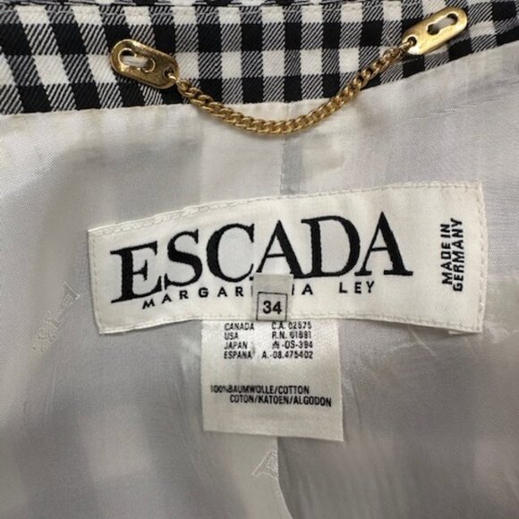 Escada Black and White Size 34 Jacket - Picture 7 of 10